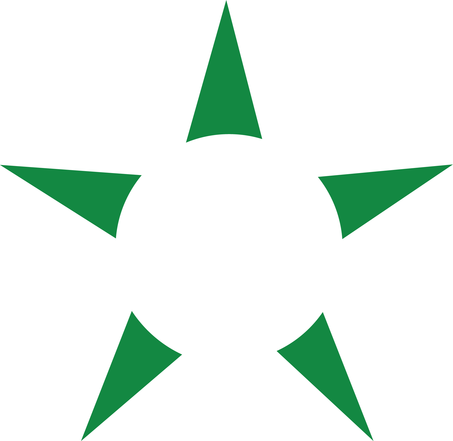 green triangles of star