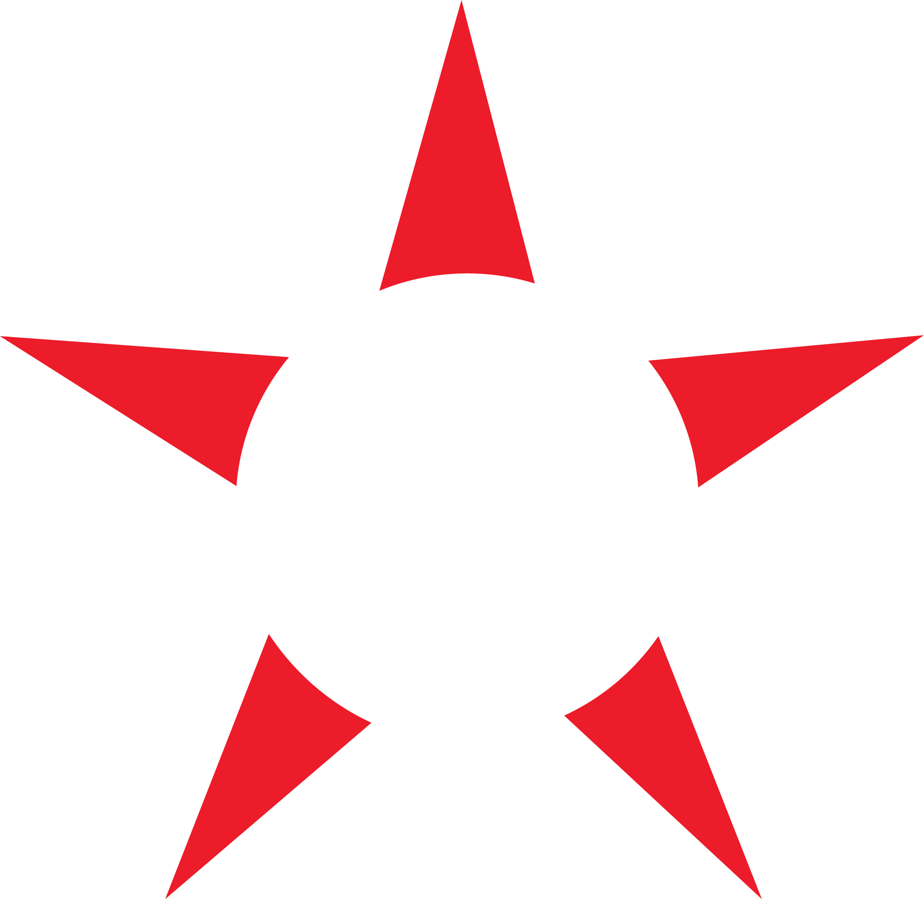 red triangles of star